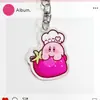 Llavero de Kirby Lindo Expresión Coreana Ins Acrílico Dibujos Animados Accesorio Colgante Decoración para Mochila Estuche