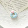 Adornos Pequeños Hechos a Mano de Resina DIY con Pegamento de Crema, Flores Simuladas, Donas en Forma de Corazón, Llaveros, Colgantes para Bolsos