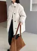 Jiangzuo "Esenciales Cálidos de Estilo Doble Cara"~Chaqueta de Plumas Reversible Diosa para Mujer con Cuello Alto Abrigo Cálido Grueso 1259