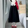 Falda de Trabajo Color Caqui para Mujer 2026 Primavera/Verano Nuevo Estilo Petite Cintura Alta Falda de Línea A Calabaza Adelgazante Falda Paraguas Falda Media