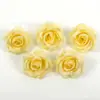 34 tipos de cabezas de flores de rosa amarillas artificiales de seda estilo europeo para horquillas DIY, arreglos florales y decoraciones de gorros de graduación