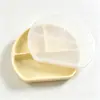 Plato para bebé, charola para comida de bebé, plato dividido de silicona tipo ventosa para autoalimentación, vajilla infantil, plato anticaídas