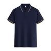Fragrância Poliéster Fresco Contraste Lapela Camiseta Roupas de Trabalho Logotipo Personalizado Camisa Polo Corporativa Roupas de Trabalho Bordado Personalizado t