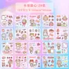 50 adesivos criativos de desenho animado para diário e material de diário de mão com tema de menina fofa, adesivos decorativos DIY para colar