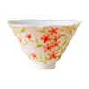 LiquidaçãoCaneca Mestra de Cerâmica com Design de Folha e Flor de Cerejeira Pintada à Mão pelo Fabricante Xícara de Chá para Degustação Conjunto de Chá Kung Fu Xícara Cônica