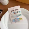 Pinza para el pelo de estilo coreano, a cuadros dulces y lunares, sin costuras, para mujer, pinza de verano con flecos, pinza de pico de pato para lavar la cara y maquillaje