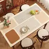 Suministro Transfronterizo de Manteles Estilo Americano Retro, Impermeables, Resistentes al Aceite, Resistentes al Calor, Lavables, Tapetes Protectores de Cuero PVC, Hechos a Medida