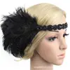 Tocado de plumas del siglo XX Accesorios transfronterizos europeos y americanos Diadema bill Bibi en stock al por mayor Accesorios coloridos para el cabello con plumas