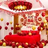 Set de decoración de habitación de boda para novios, globos de decoración de boda, guirnaldas para dormitorio nuevo, colección completa de artículos para bodas, popular en línea