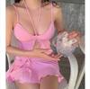 Corea del Sur Estilo Ins Gama Alta Deseo Puro Estilo Pequeña Fragancia Dulce Hada Falda Dividida Traje de Baño para Mujer Ocio Vacacional Junto al Mar