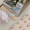 Espejo pequeño plegable con diseño de chica estilo Ins, espejo de maquillaje para dormitorio de estudiantes, espejo de tocador portátil de escritorio.