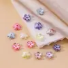 11mm Colorido Mini Perla ABS Flor de Cinco Pétalos Base para Pulseras Hechas a Mano DIY y Accesorios de Cadena para Teléfono Materiales al por Mayor