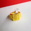 Anillo de apertura bañado en oro Estrella anillo bañado en plata liso y resistente al desgaste no se decolora venta al por mayor directa de fábrica anillo