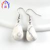Pendientes de piedra natural con forma de gota de amatista en polvo, joyería de comercio exterior para mujer de moda europea y americana transfronteriza al por mayor
