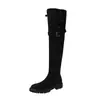 Botas de Gamuza Adelgazantes Altas hasta la Rodilla para Mujer 2026 Elegantes Modernas Nuevo Estilo Marrón Botas Largas de Doble Uso Versátiles Elásticas Ajustadas