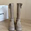 Hebilla de cinturón estilo post-apocalíptico botas adelgazantes hermosas mujer nuevas botas largas Rad 2026 botas elásticas otoño e invierno retro para aumentar la altura
