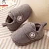 Zapatos de Algodón para Niños Babudou Invierno Cálido Pantuflas de Algodón para Bebé de Punta Cerrada Botas de Algodón para Bebé Pequeño Niños Niñas Botas de Nieve