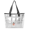 Bolsa Tote de Algodão Espacial Transfronteiriça Bolsa de Mão Plissada Rpet Tendência Nacional Bolsa de Ombro Acolchoada Rpet Fábrica Personalizada