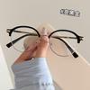 Nuevo marco de gafas de metal de media montura lineal para cejas TR90 para mujeres miopía se puede equiparar con grados gafas transparentes anti-luz azul hombres