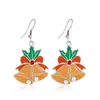 Pendientes de Navidad Transfronterizos Europeos y Americanos Venta Caliente en Amazon Nuevo Aleación Goteo de Aceite Árbol de Navidad Muñeco de Nieve Pendientes de Navidad