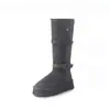 Botas de Neve Cinzas para Mulheres, Cano Longo, Novo Estilo Inverno 2025, Sola Grossa, Pequenas, Que Aumentam a Altura, Forradas com Lã, Espessas, Quentes, Sapatos de Algodão