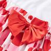 Novedad primavera y verano 2025 venta al por mayor de fábrica ropa para niñas ropa para fiesta del día de San Valentín traje de falda larga hayi de manga larga