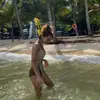 Nuevo Traje de Baño Coreano para Mujer de Aguas Termales Espalda Descubierta Enterizo Traje de Baño para Vacaciones en la Playa Venta al por Mayor Traje de Baño Delgado