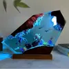Lámpara de Noche de Resina de Pulpo y Tortuga Pareja Buceadores Exploran Mundo Submarino Decoración Única Regalo de Navidad