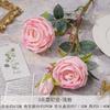 Tarjeta de pared roja con cascada de rosas rosas, simulación de flores, decoración para centro comercial, ritual de sentido