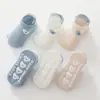Calcetines para Bebés y Niños Pequeños de Algodón Peinado con Dibujos Animados Calcetines Infantiles de Silicona Antideslizantes Finos Calcetines para el Hogar de Bebé