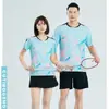 Ropa de Bádminton sin Marca, Tops Transpirables de Secado Rápido de Manga Corta, Uniformes Profesionales de Competición y Entrenamiento para Equipos de Voleibol y Tenis Unisex