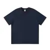 Camiseta de Algodón Nueva de Verano Estilo 220g Color de Contraste Cuello Redondo Manga Corta para Hombre, Marca de Moda Tono Tierra Holgada Casual Versátil Superior