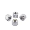 Tuerca de seguridad de nailon de acero inoxidable 304/316 estándar británico y americano, tuerca de seguridad blanca con anillo de nailon para evitar aflojamiento