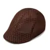 Gorra de Malla Boina Calada Color Sólido Sombrero para el Sol Malla Sombrero de Verano Transpirable Gorra con Visera para Hombres y Mujeres Boina