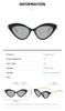 2022 Nueva Moda Gafas de Sol Ojo de Gato Europeas y Americanas Gafas de Sol Personalizadas con Adorno de Cadena Metálica Gafas de Sol de Moda Mujer