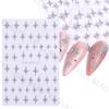 BELLEZA COMPLETA Nueva pegatina de arte de uñas de gato KT para el Día de San Valentín Mezcla de pegatinas adhesivas rojas para uñas con parte trasera caliente
