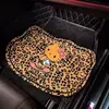 Alfombrillas de Piso para Coche Antideslizantes, Absorbentes de Agua, Suaves, de Tierra de Diatomeas, con Estampado de Gatito y Leopardo, Ecológicas, Inodoras y Resistentes a la Suciedad