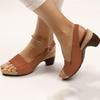 Wish Spot Independent Station Fornecimento transfronteiriço de comércio exterior Sandálias femininas de cunha de tamanho grande, salto baixo, sapatos femininos casuais de primavera e verão