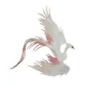 Adesivos de Tecido Bordados Fênix Estilo Chinês Dinastia Han Leque Dragão e Fênix Patch DIY Adesivos Decorativos Adorno de Casamento Grampo de Cabelo Adesivos de Tecido