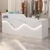 Balcão de Caixa Comercial Moderno Simples Balcão de Recepção da Frente da Empresa Balcão de Caixa Pintado Pequeno Balcão de Salão de Beleza