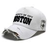 Nueva Gorra de Béisbol de Mezclilla Personalizada con Agujeros Laterales Letra Tapa Suave para Mujer Sombrero de Sol Casual de Primavera y Verano