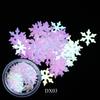 Lentejuelas para decoración de uñas de fuente transfronteriza en botella Otoño e invierno japonés 10 mm Lentejuelas de copo de nieve navideño Decoraciones de uñas uñas
