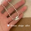 Pulsera de Plata de Ley S925 Estilo Ins Coreano Cuadrada Marca Cadena de Perlas Inglesas Elegante Simple Diseño de Nicho Joyería de Mano para Mujeres