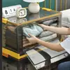 Caixa de armazenamento dobrável para livros, caixa de livros para estudantes, organizador de livros para dormitório, caixa de armazenamento transparente para casa para livros