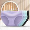 A001 Calzoncillos de seda de leche para mujer, ropa interior transpirable de cintura alta, sexy, de color sólido, para estudiantes y niñas
