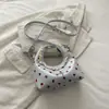 Bolsa de Ombro Moda Nova Estilo Poá Personalizada para Mulheres, Bolsa Transversal Moda Verão Nova Estilo Simples Estilo Coreano para Mulheres