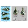 Decoraciones de Navidad, pegatinas de cristal de copo de nieve cálidas de invierno, pegatinas electrostáticas de cedro verde de Amazon transfronterizo