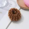 Corda de Cabelo em Lã Quente para Outono e Inverno Corda Larga e Espessa para Cabeça Elástico de Borracha Alta Sem Costura Acessórios de Cabelo de Pelúcia Novo Acessório de Cabeça