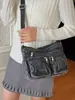 Bolso retro minimalista con múltiples bolsillos para mujer, nueva colección otoño 2026, bandolera moderna y elegante, bolso cruzado casual