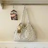 Nova bolsa de ombro de lona com estampa de leopardo para mulheres, bolsa tote de grande capacidade para o dia a dia, mochila versátil casual estilo coreano com estrelas